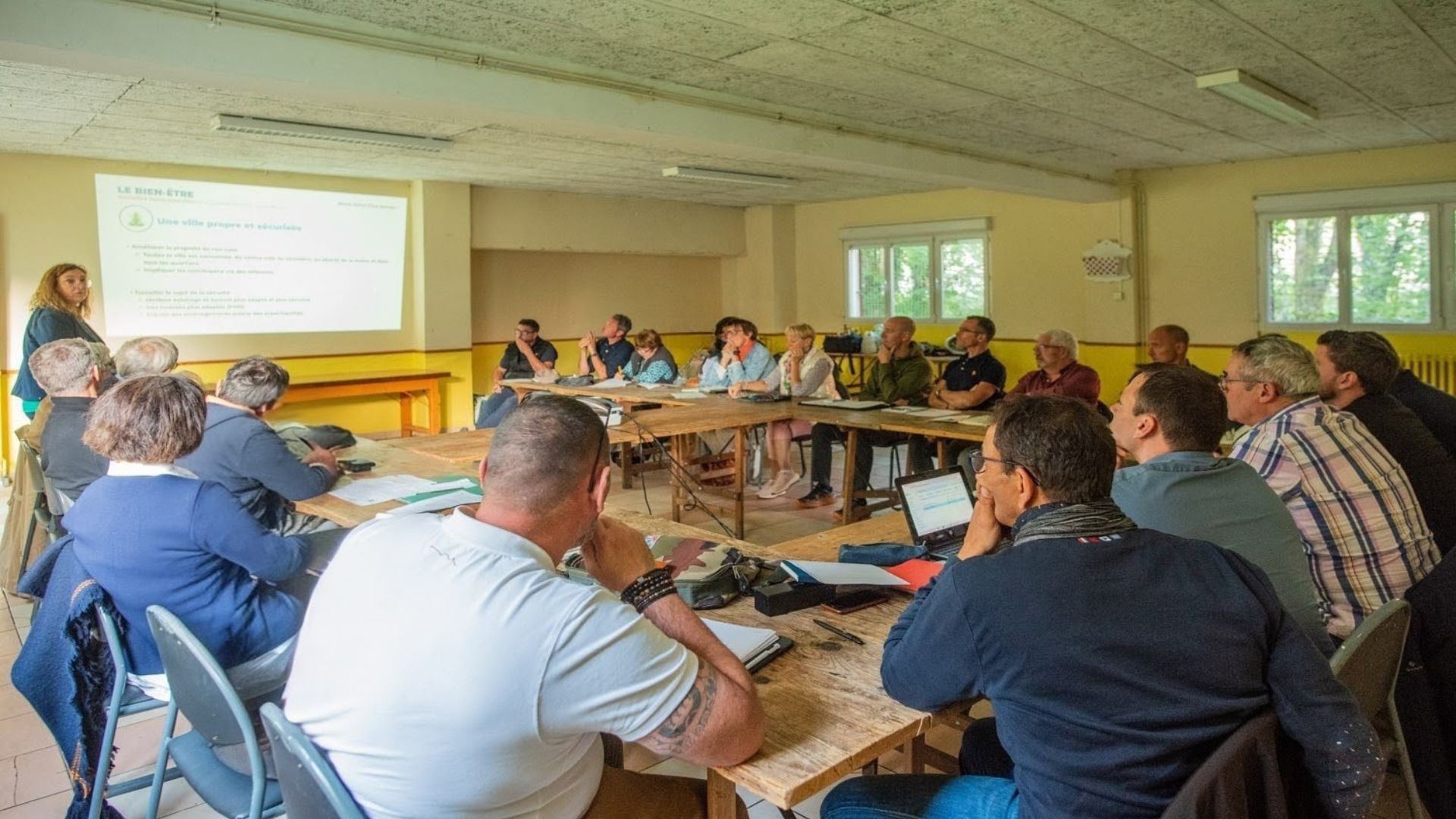 Membres du collectif en action